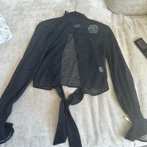 About Us XS Turtleneck Open Back Top NWT